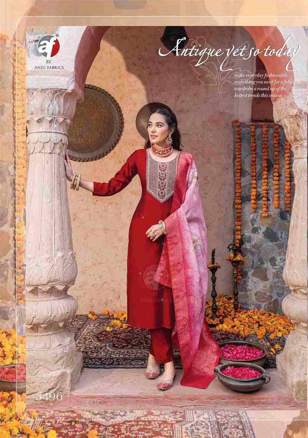 Sangeet Vol-5 By Anju Fabrics 3491 To 3496 Series Designer Festive Suits Collection Beautiful Stylish Fancy Colorful Party Wear & Occasional Wear Pure Viscose Modal Dresses At Wholesale Price