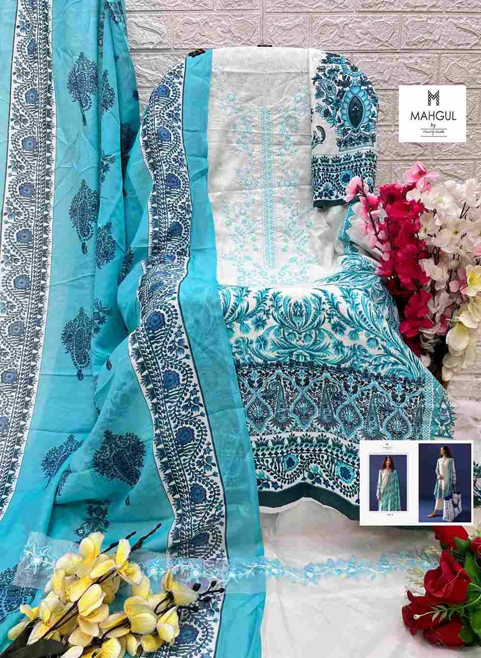 Bin Saeed Vol-2 By Mahgul 2001-A To 2001-D Series Designer Pakistani Suits Beautiful Fancy Stylish Colorful Party Wear & Occasional Wear Pure Lawn Cotton With Embroidery Dresses At Wholesale Price