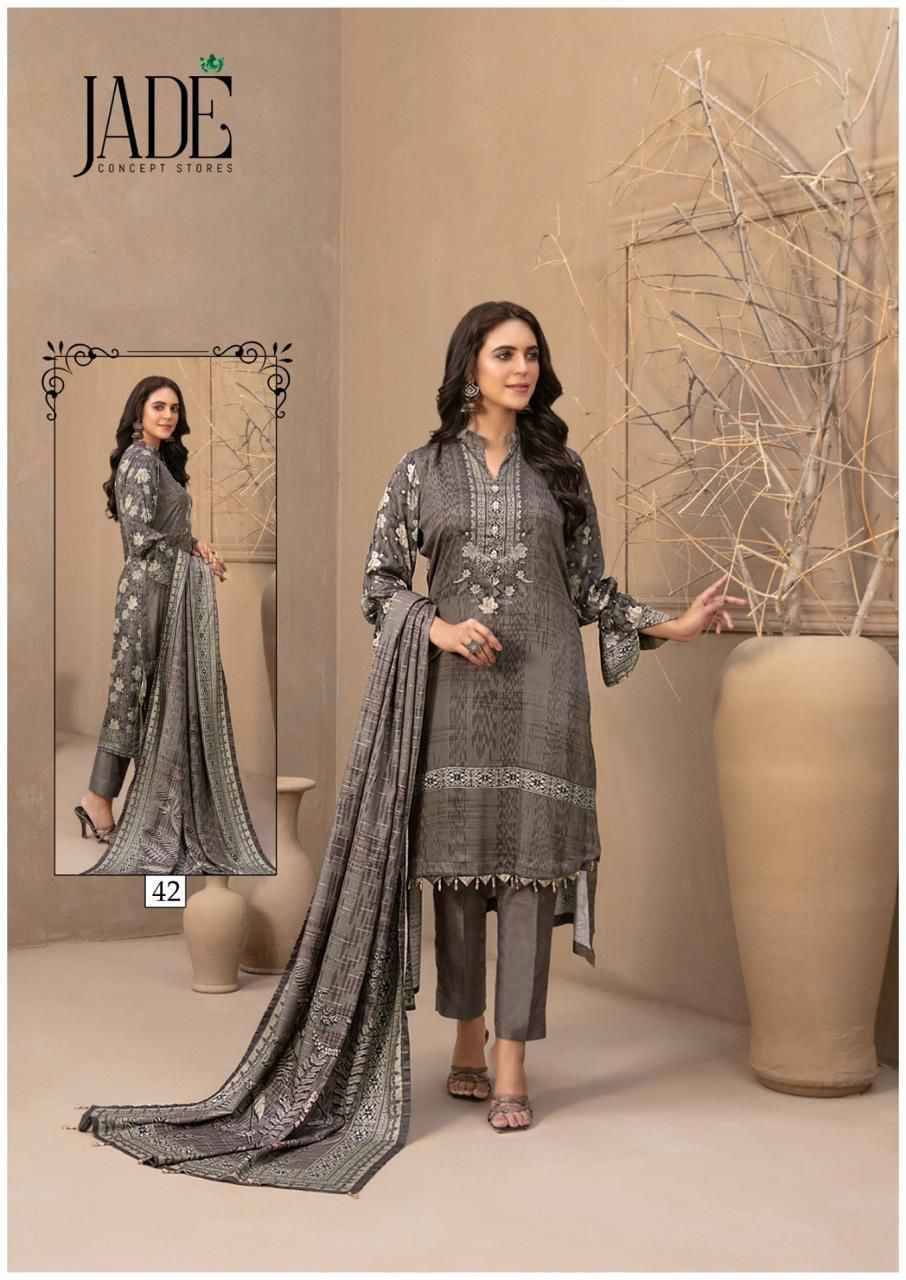 Chevron Vol-5 By Jade 41 To 46 Series Beautiful Festive Suits Stylish Fancy Colorful Casual Wear & Ethnic Wear Lawn Cotton Print Dresses At Wholesale Price