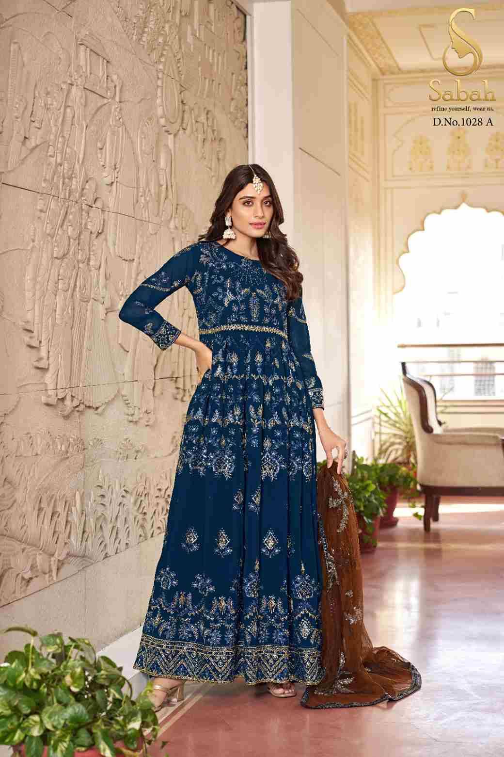 Anokhi By Sabah 1028-A To 1028-D Series Beautiful Festive Suits Colorful Stylish Fancy Casual Wear & Ethnic Wear Faux Georgette Dresses At Wholesale Price