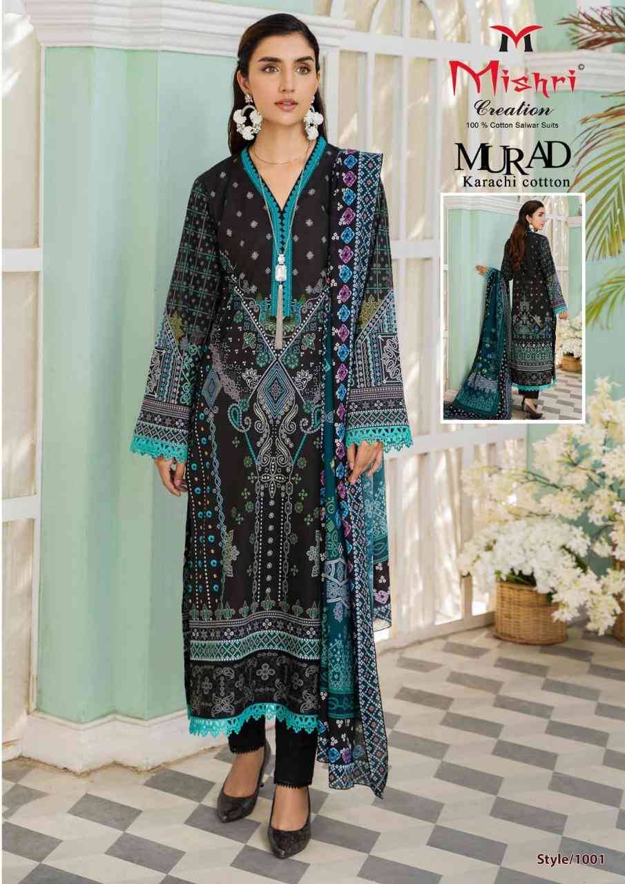 Murad By Mishri 1001 To 1006 Series Beautiful Festive Suits Colorful Stylish Fancy Casual Wear & Ethnic Wear Cotton Print Dresses At Wholesale Price