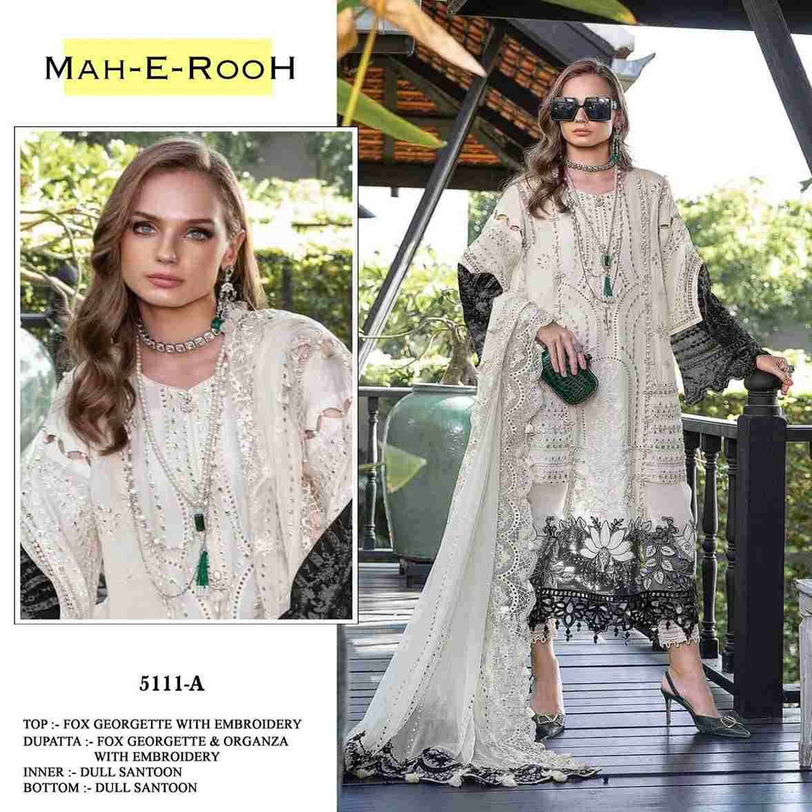 Mah-E-Rooh 5111 Colours By Fashid Wholesale 5111-A To 5111-L Series Beautiful Stylish Pakistani Suits Fancy Colorful Casual Wear & Ethnic Wear & Ready To Wear Heavy Georgette Embroidery Dresses At Wholesale Price