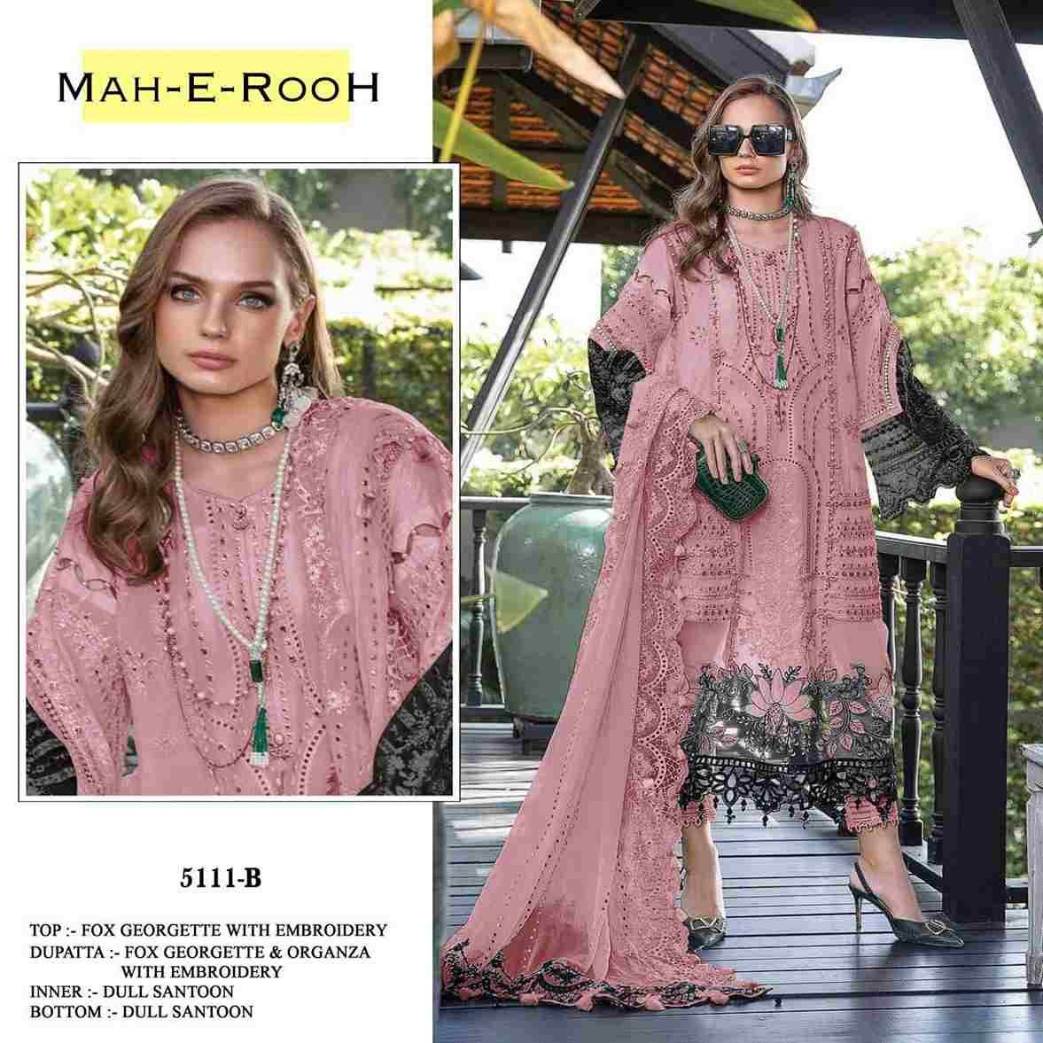 Mah-E-Rooh 5111 Colours By Fashid Wholesale 5111-A To 5111-L Series Beautiful Stylish Pakistani Suits Fancy Colorful Casual Wear & Ethnic Wear & Ready To Wear Heavy Georgette Embroidery Dresses At Wholesale Price