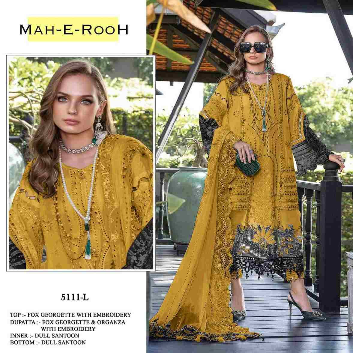 Mah-E-Rooh 5111 Colours By Fashid Wholesale 5111-A To 5111-L Series Beautiful Stylish Pakistani Suits Fancy Colorful Casual Wear & Ethnic Wear & Ready To Wear Heavy Georgette Embroidery Dresses At Wholesale Price