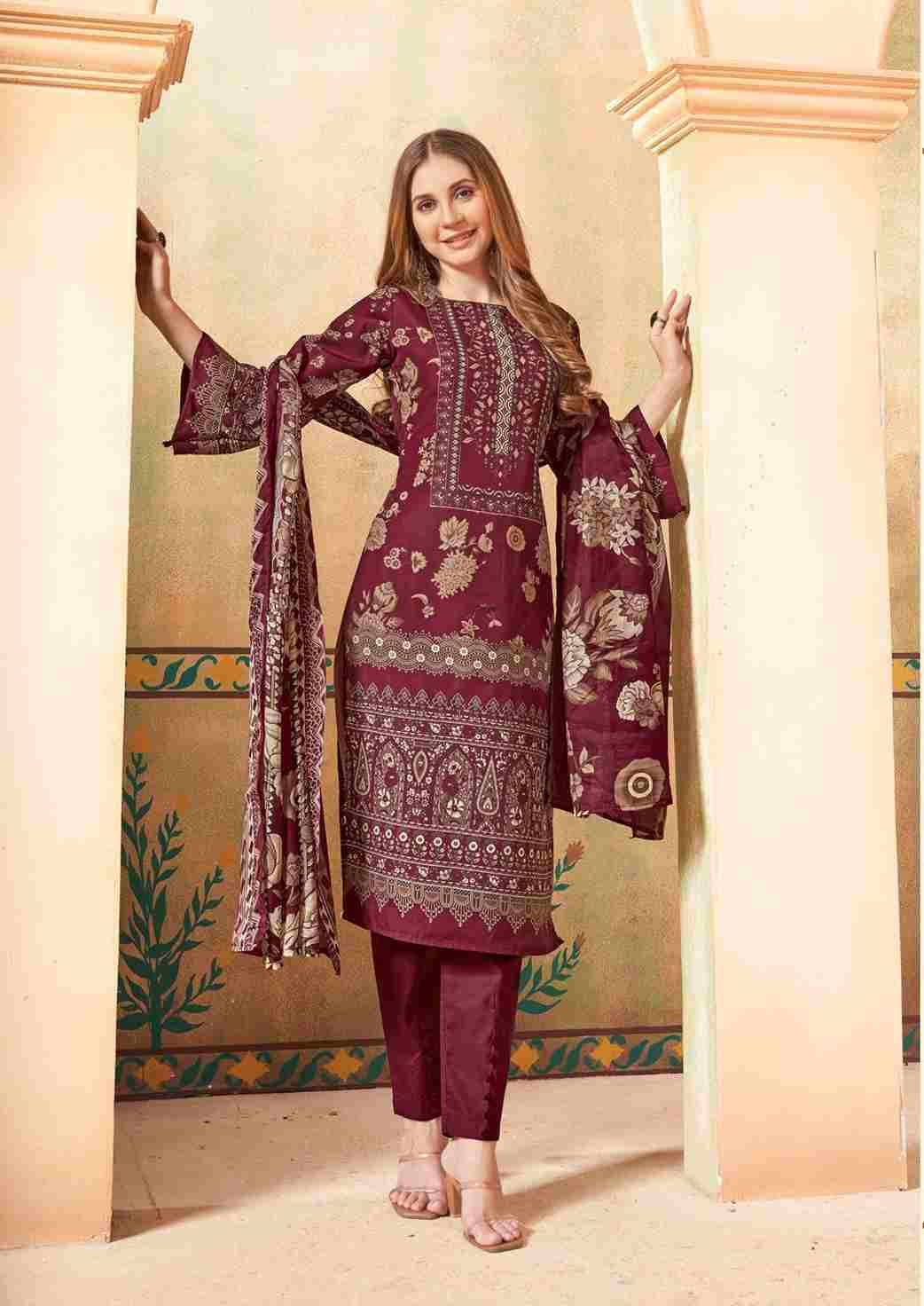 Esra Vol-4 By Nafisa Cotton 4001 To 4006 Series Beautiful Stylish Festive Suits Fancy Colorful Casual Wear & Ethnic Wear & Ready To Wear Pure Cotton Dresses At Wholesale Price