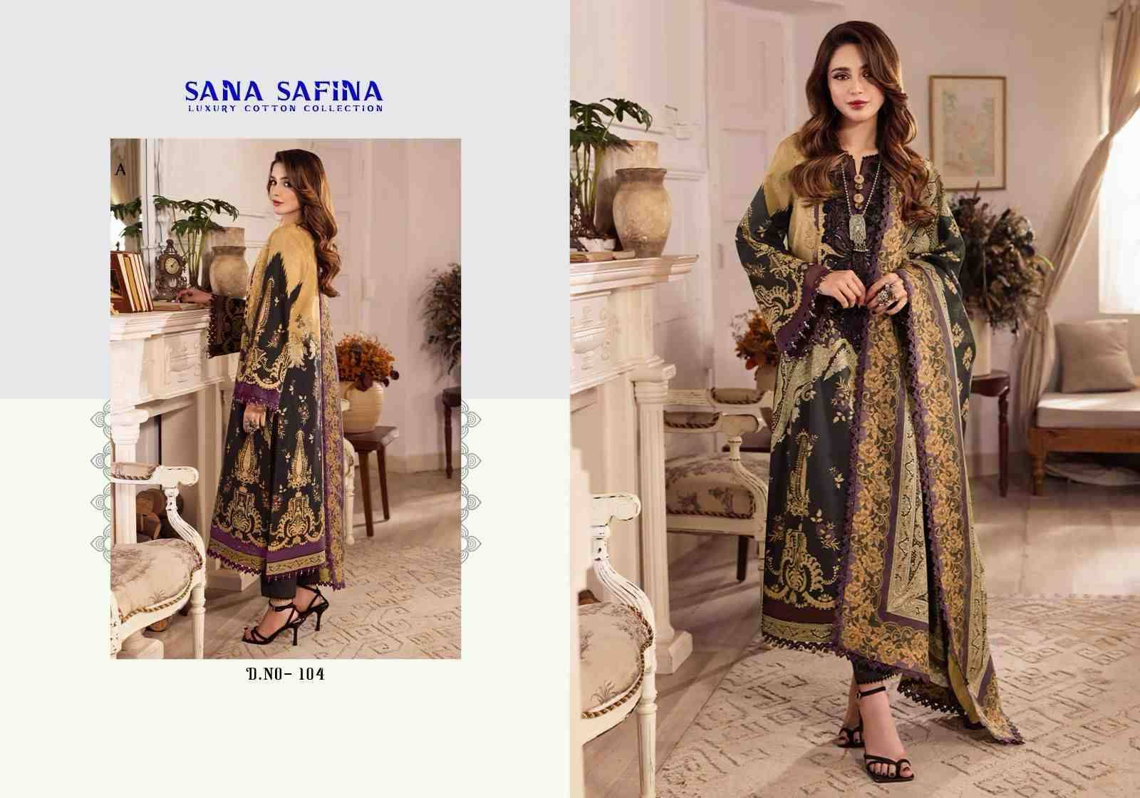 Sana Safina Vol-1 By Fashid Wholesale 101 To 106 Series Beautiful Stylish Festive Suits Fancy Colorful Casual Wear & Ethnic Wear & Ready To Wear Pure Cotton Dresses At Wholesale Price