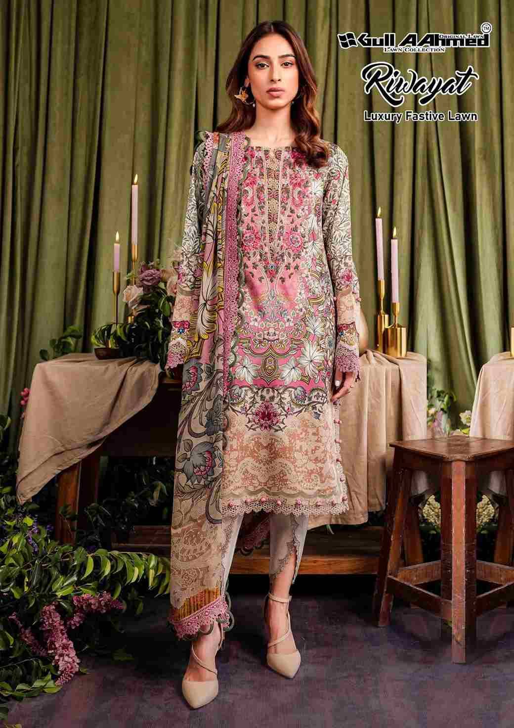 Riwayat Vol-5 By Gull Aahmed 5001 To 5006 Series Beautiful Festive Suits Stylish Fancy Colorful Casual Wear & Ethnic Wear Pure Lawn Embroidered Dresses At Wholesale Price