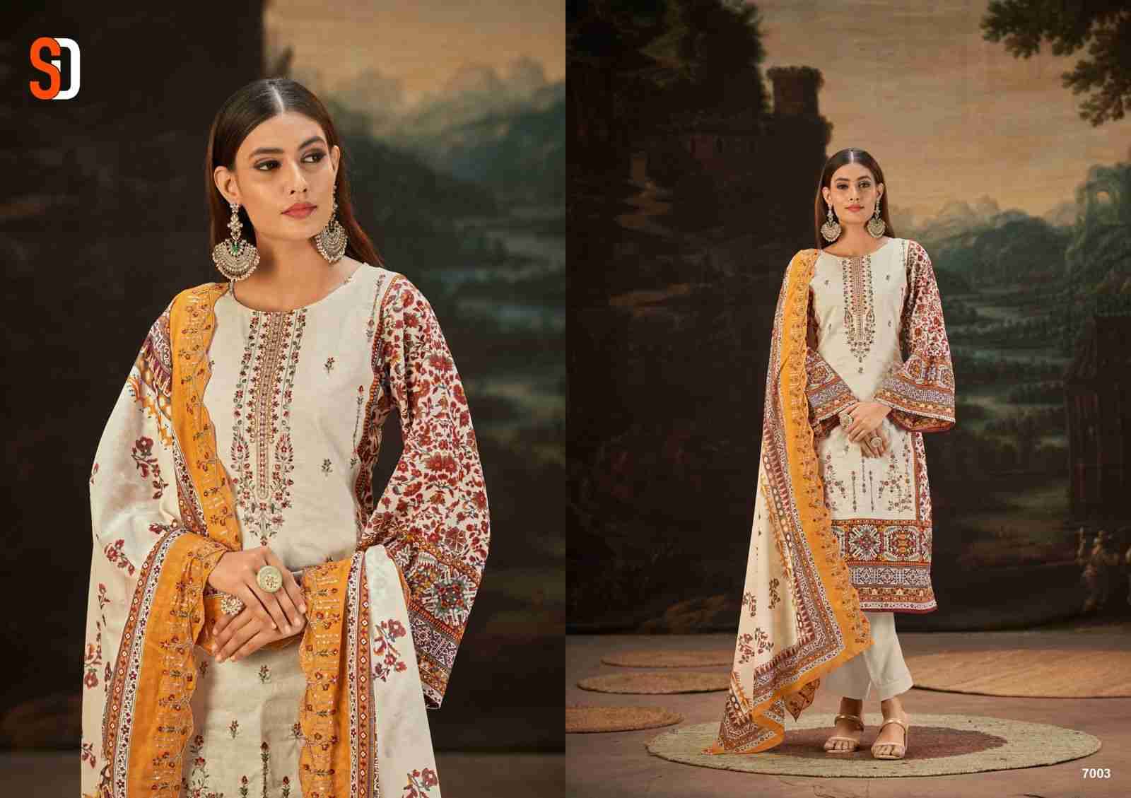 Bin Saeed Lawn Collection Vol-7 By Shraddha Designer 7001 To 7008 Series Designer Pakistani Suits Beautiful Fancy Stylish Colorful Party Wear & Occasional Wear Pure Cotton Print With Embroidery Dresses At Wholesale Price