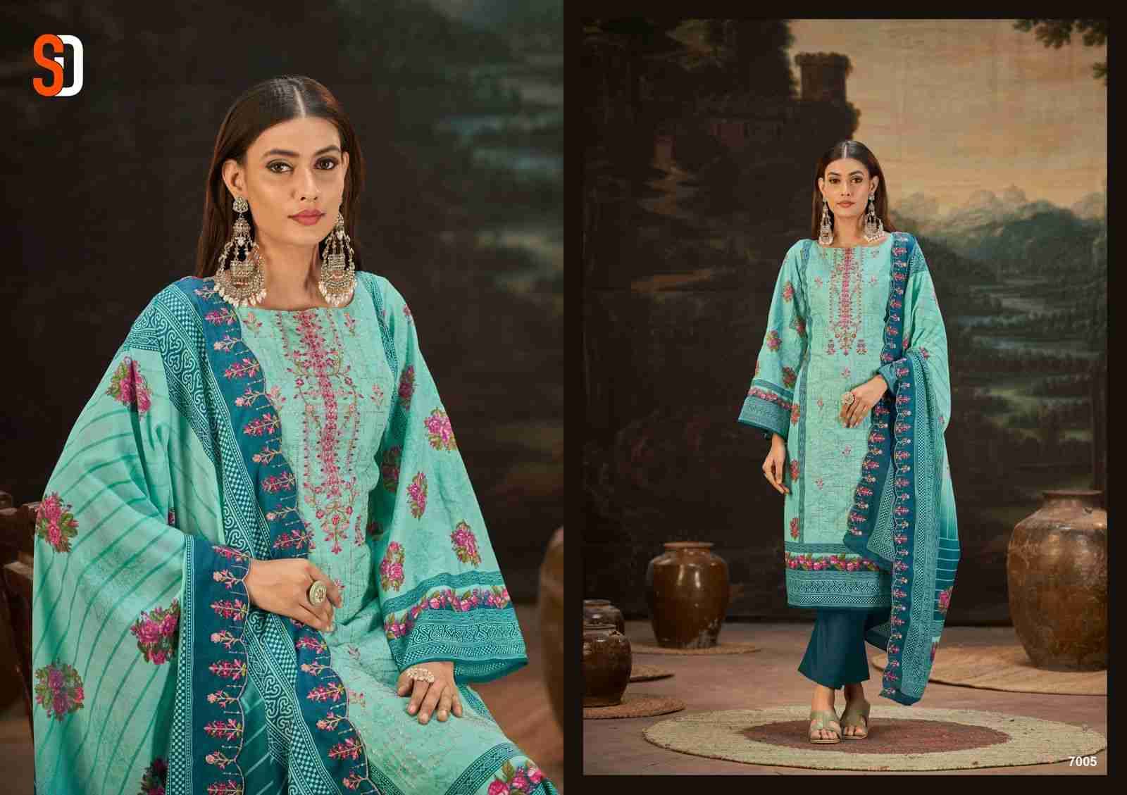 Bin Saeed Lawn Collection Vol-7 By Shraddha Designer 7001 To 7008 Series Designer Pakistani Suits Beautiful Fancy Stylish Colorful Party Wear & Occasional Wear Pure Cotton Print With Embroidery Dresses At Wholesale Price
