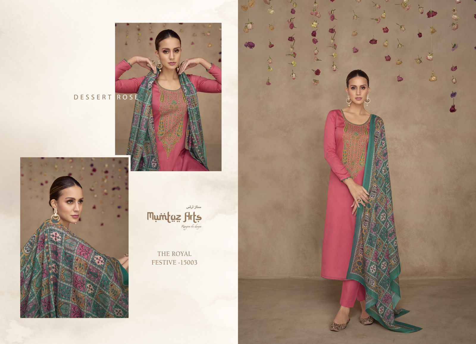 The Royal Festive By Mumtaz Arts 15001 To 15007 Series Beautiful Festive Suits Colorful Stylish Fancy Casual Wear & Ethnic Wear Pure Jam Satin Print With Work Dresses At Wholesale Price