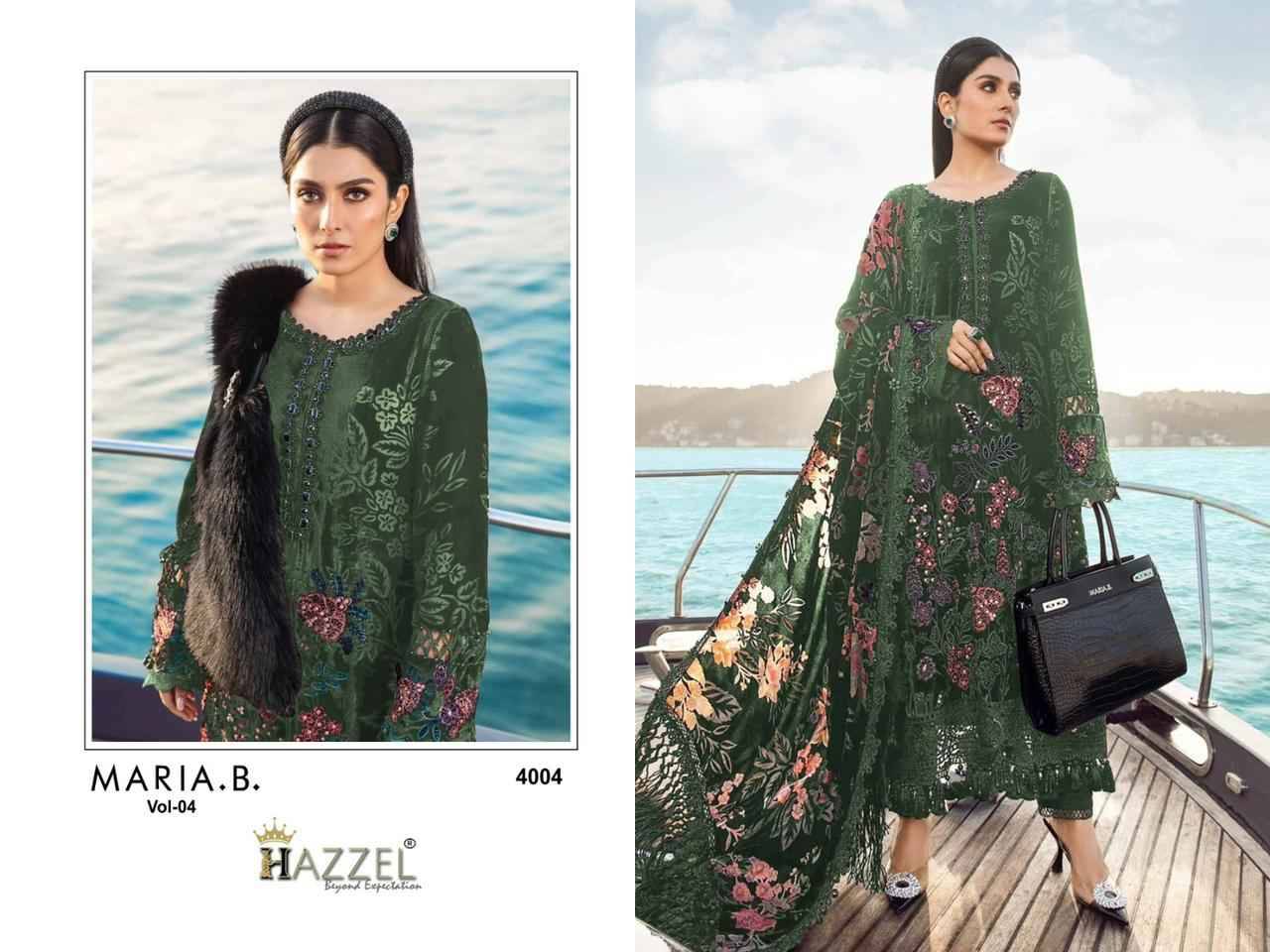 Maria.B. Vol-4 By Hazzel 4001 To 4004 Series Pakistani Suits Beautiful Fancy Colorful Stylish Party Wear & Occasional Wear Rayon Cotton With Embroidery Dresses At Wholesale Price