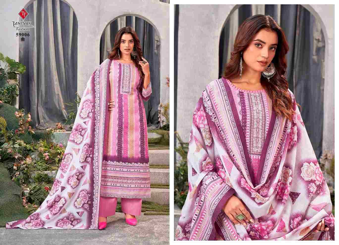 Gazal By Tanishk Fashion 59001 To 59008 Series Beautiful Festive Suits Colorful Stylish Fancy Casual Wear & Ethnic Wear Semi Lawn Cotton Print Dresses At Wholesale Price