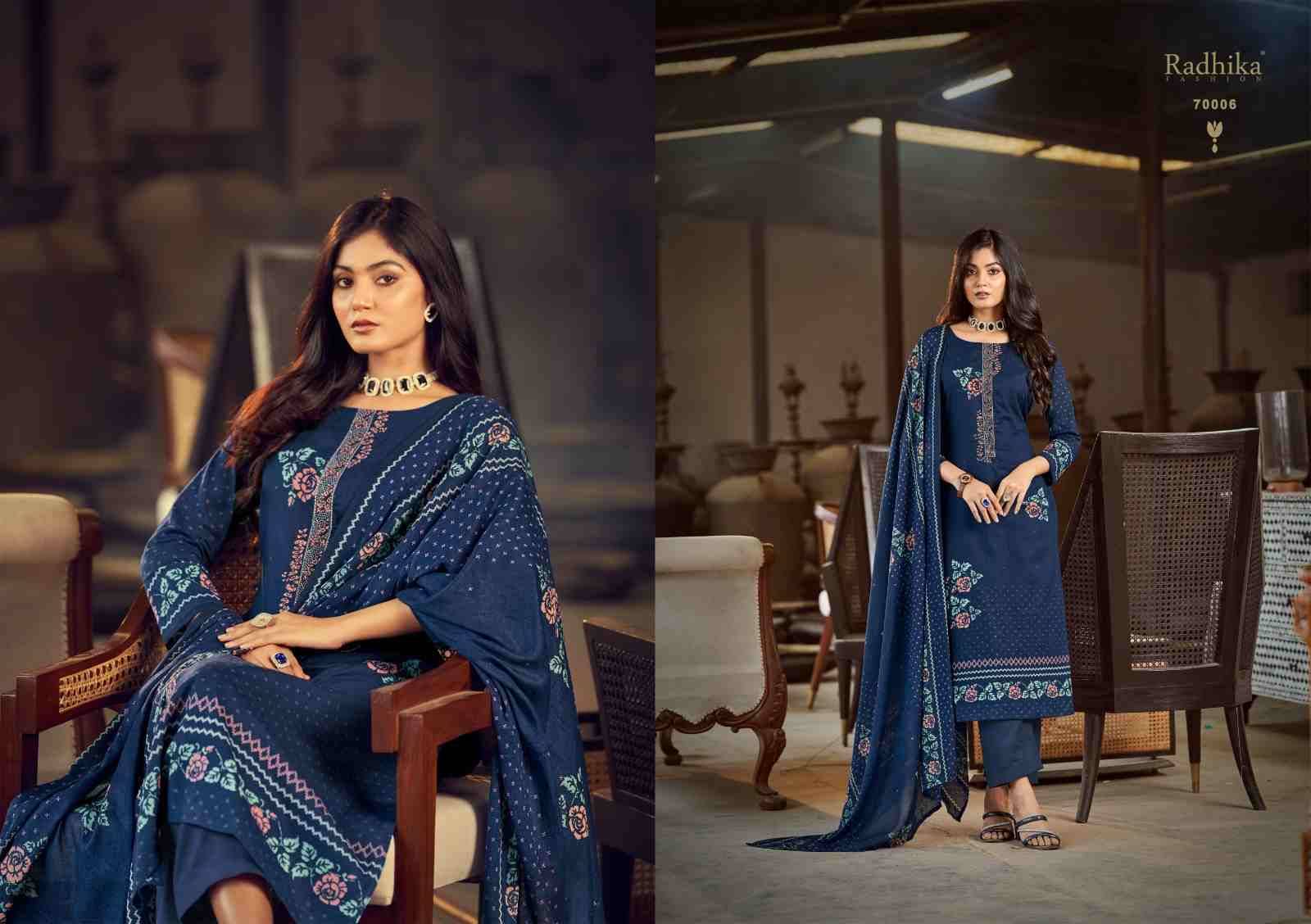 Mussaret Vol-24 By Radhika Fashion 70001 To 70008 Designer Festive Suits Collection Beautiful Stylish Fancy Colorful Party Wear & Occasional Wear Jam Cotton With Embroidered Dresses At Wholesale Price