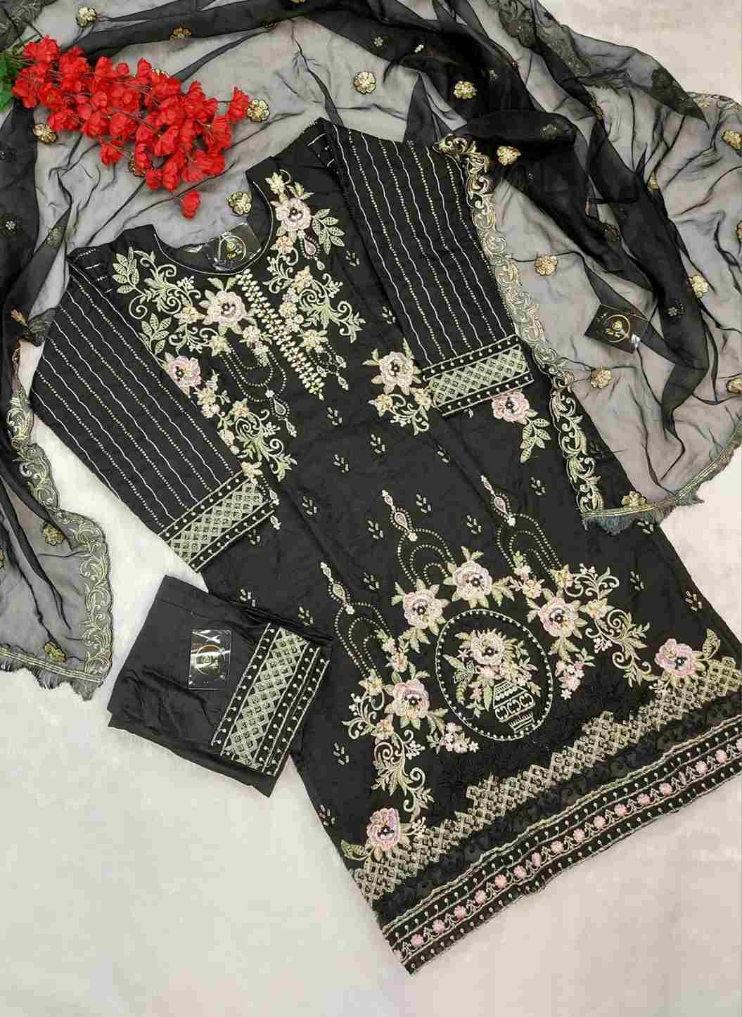 Rose Tex 128 Colours By Rose Tex Beautiful Stylish Pakistani Suits Fancy Colorful Casual Wear & Ethnic Wear & Ready To Wear Pure Organza Dresses At Wholesale Price