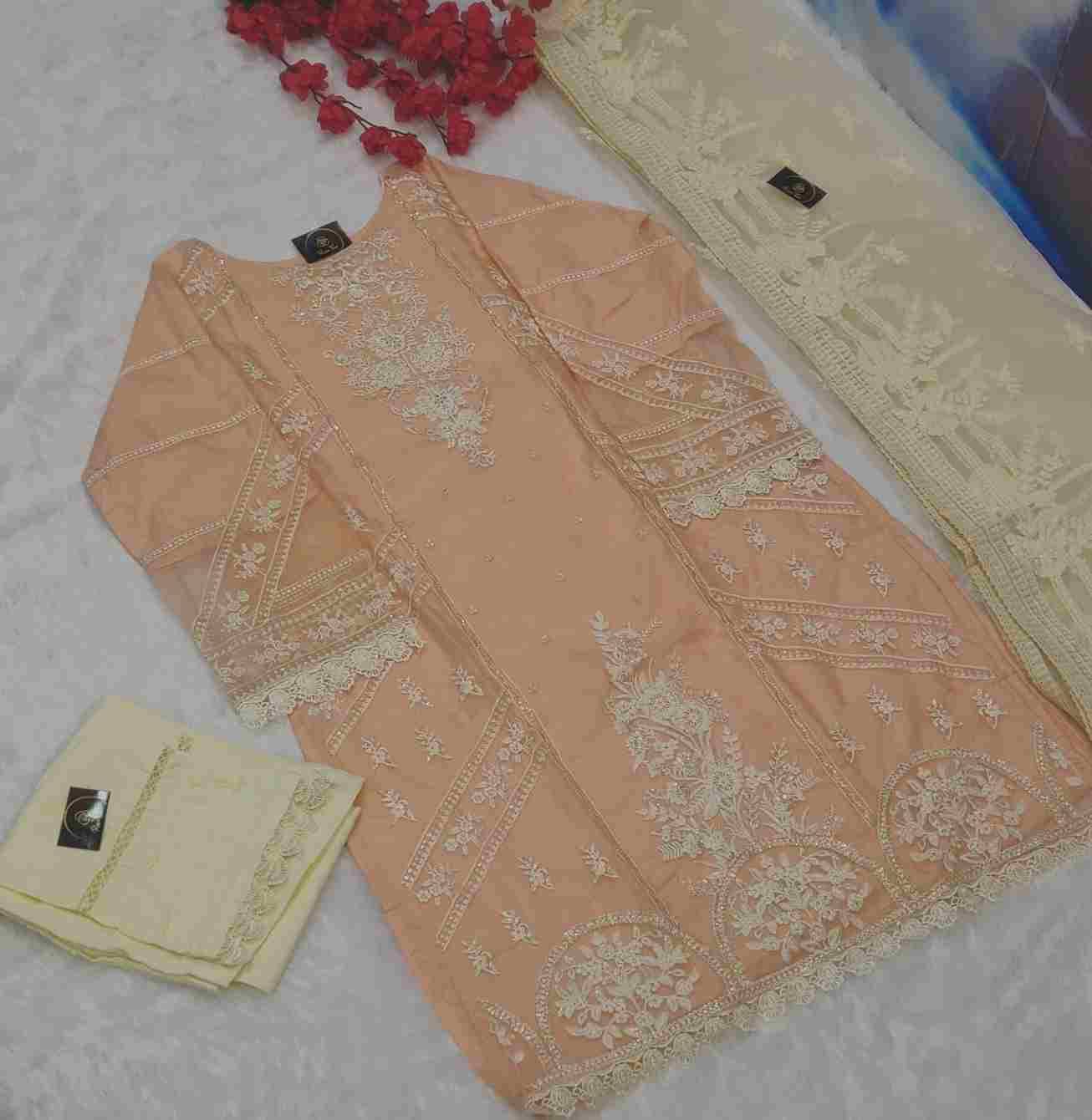 Rose Tex 129 Colours By Rose Tex 128-B To 129-E Series Beautiful Stylish Pakistani Suits Fancy Colorful Casual Wear & Ethnic Wear & Ready To Wear Pure Organza Dresses At Wholesale Price