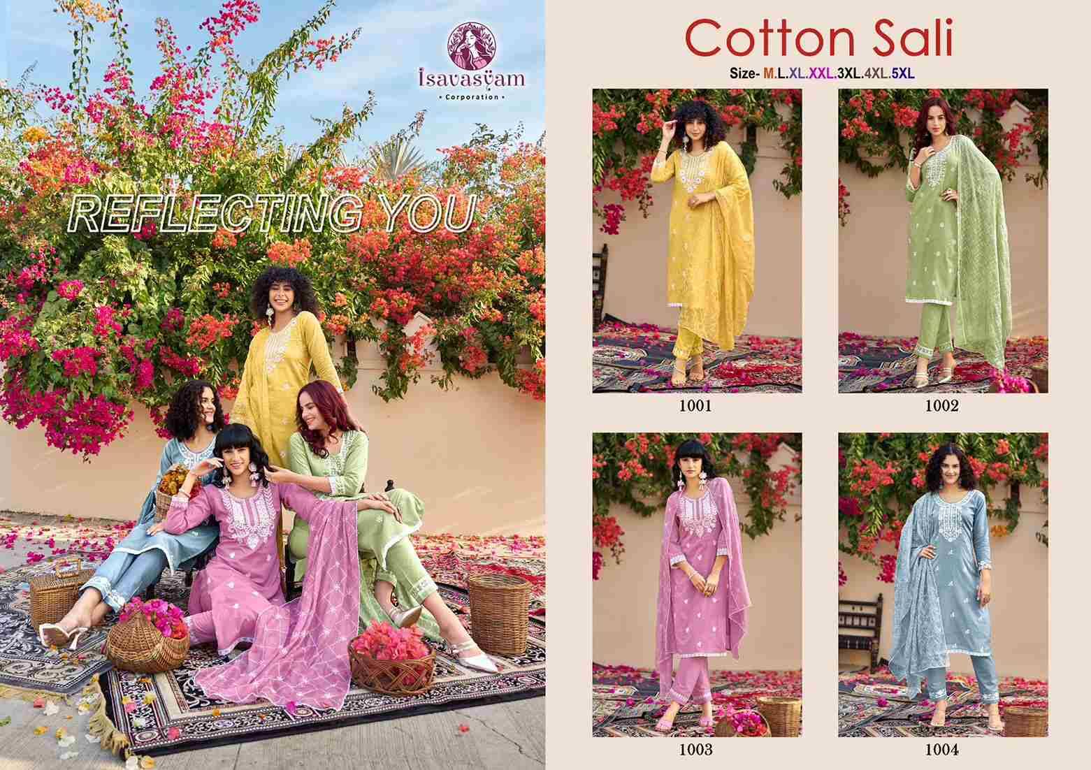 Cotton Sali By Isavasyam 1001 To 1004 Series Designer Stylish Fancy Colorful Beautiful Party Wear & Ethnic Wear Collection Pure Cambric Cotton Dresses At Wholesale Price