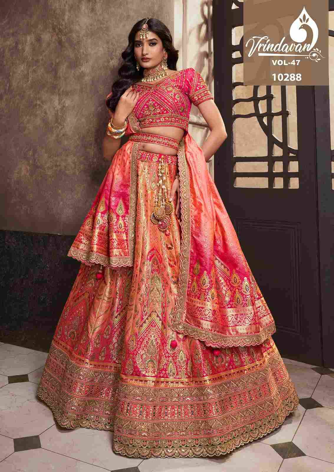 Vrindavan Vol-47 By Vrindavan 10281 To 10289 Series Designer Beautiful Wedding Collection Occasional Wear & Party Wear Silk Lehengas At Wholesale Price