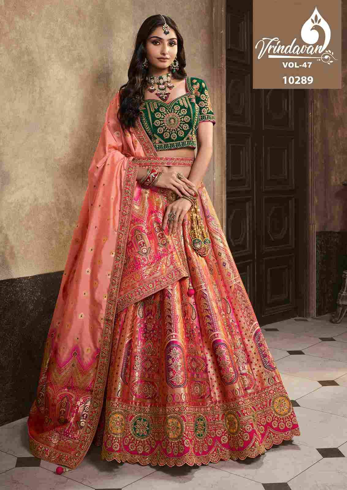 Vrindavan Vol-47 By Vrindavan 10281 To 10289 Series Designer Beautiful Wedding Collection Occasional Wear & Party Wear Silk Lehengas At Wholesale Price