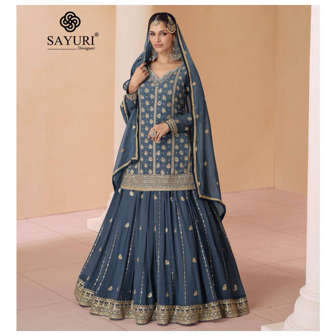 Sara By Sayuri 5419 To 5421 Series Beautiful Festive Suits Colorful Stylish Fancy Casual Wear & Ethnic Wear Georgette Embroidered Dresses At Wholesale Price