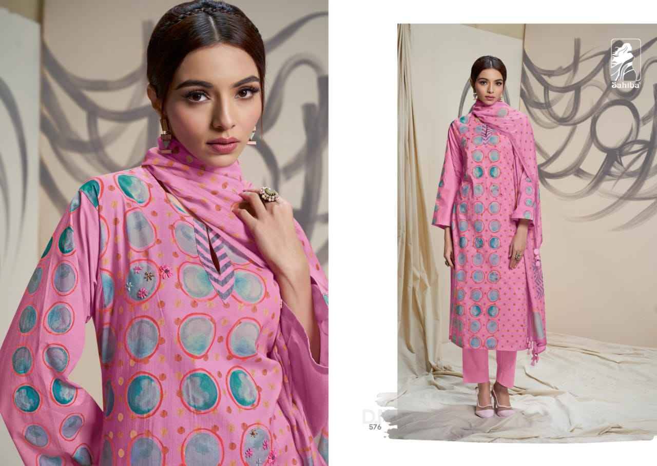 Bhoomi By Sahiba Fabrics Beautiful Festive Suits Colorful Stylish Fancy Casual Wear & Ethnic Wear Pure Cotton Lawn Embroidered Dresses At Wholesale Price