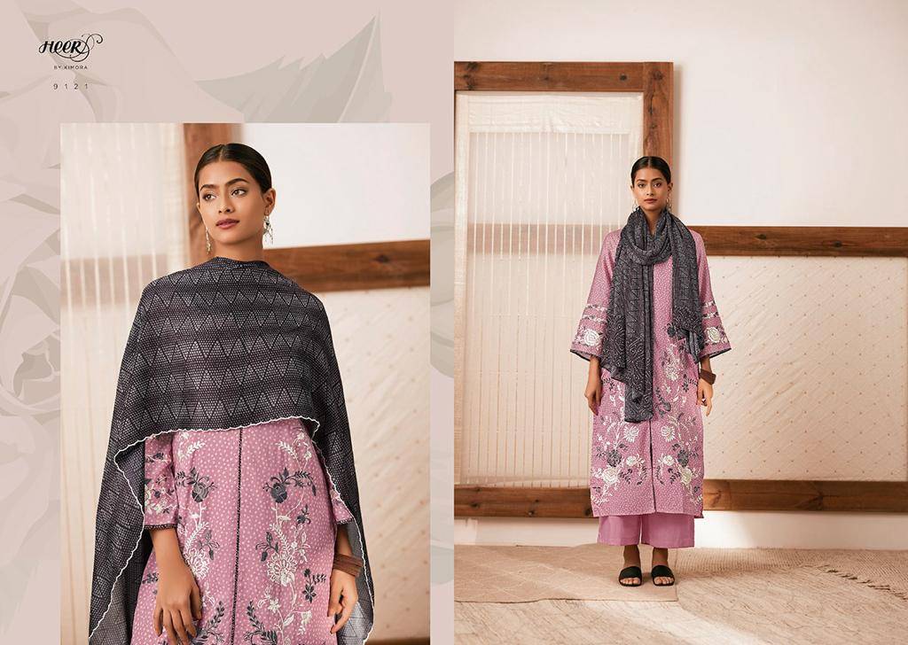 Gara Vol-4 By Kimora Fashion 9121 To 9128 Series Beautiful Festive Suits Colorful Stylish Fancy Casual Wear & Ethnic Wear Pure Muslin Digital Print Dresses At Wholesale Price