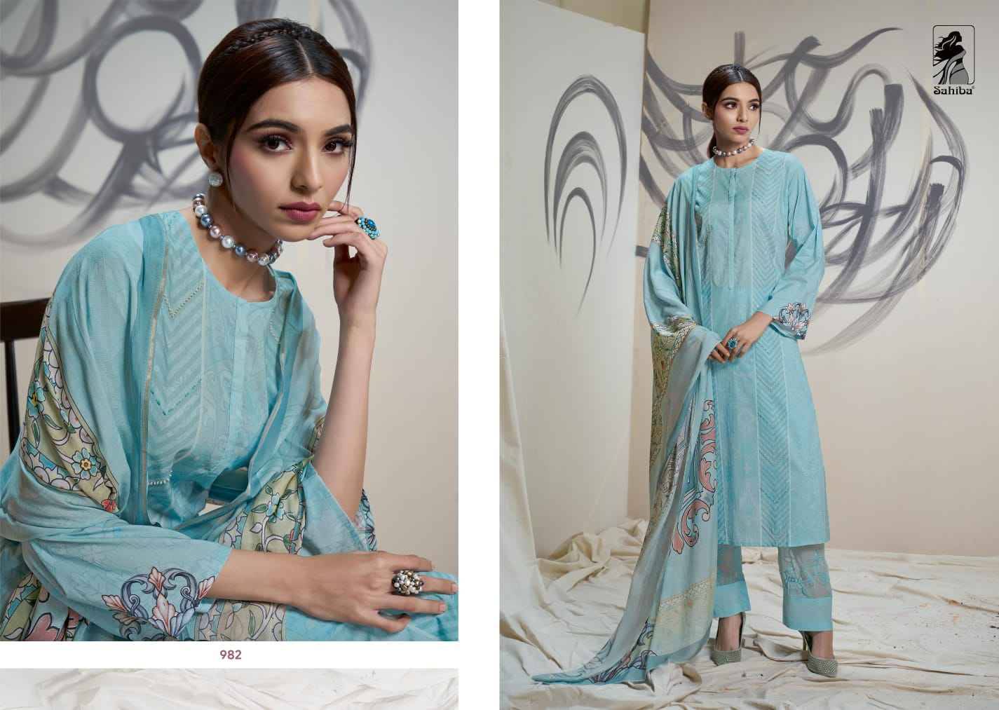 Goa Art By Sahiba Fabrics Designer Festive Suits Beautiful Fancy Colorful Stylish Party Wear & Occasional Wear Pure Cotton Lawn Dresses At Wholesale Price