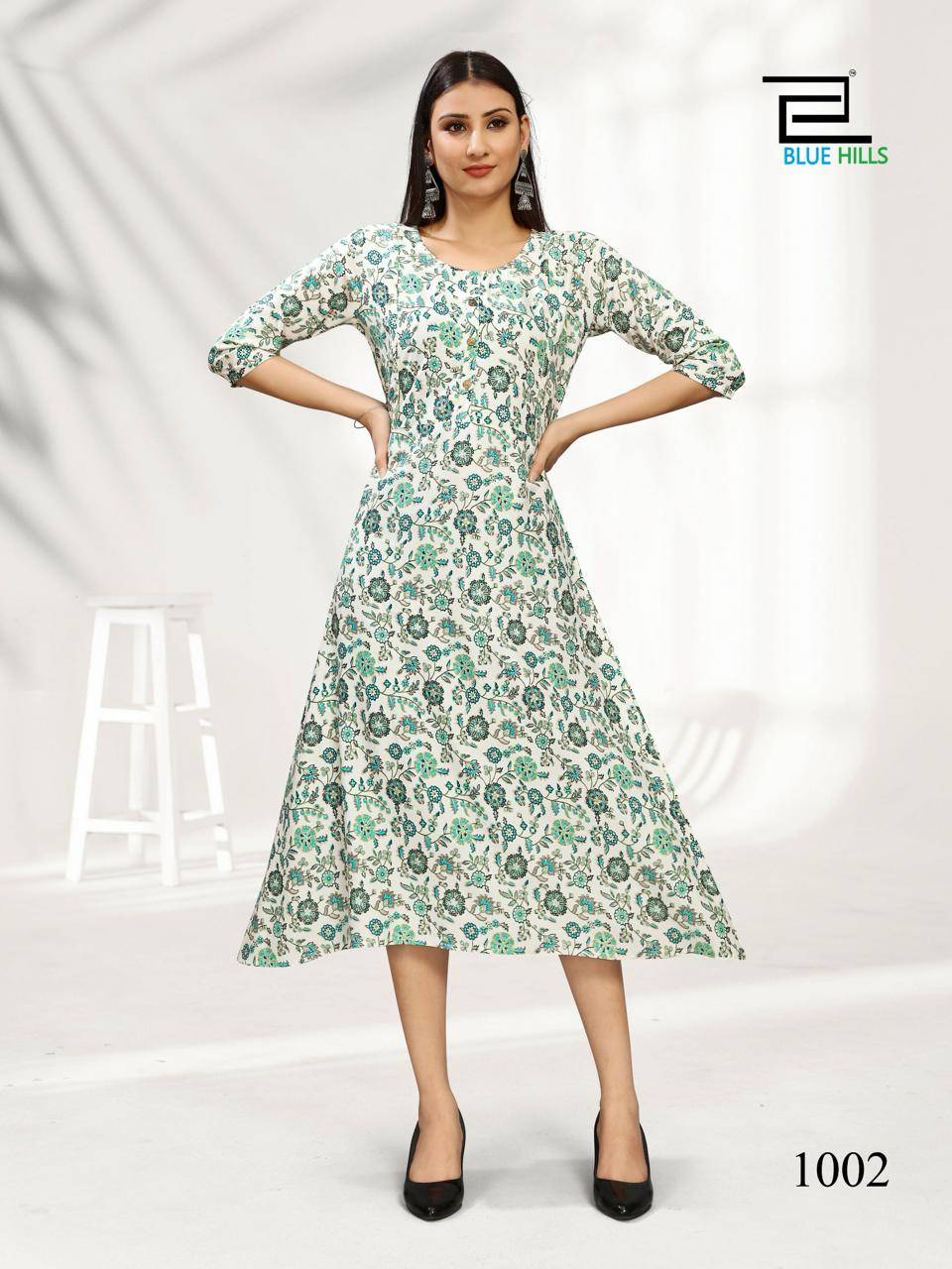God Gift By Blue Hills 1001 To 1004 Series Beautiful Stylish Fancy Colorful Casual Wear & Ethnic Wear Rayon Print Kurtis At Wholesale Price