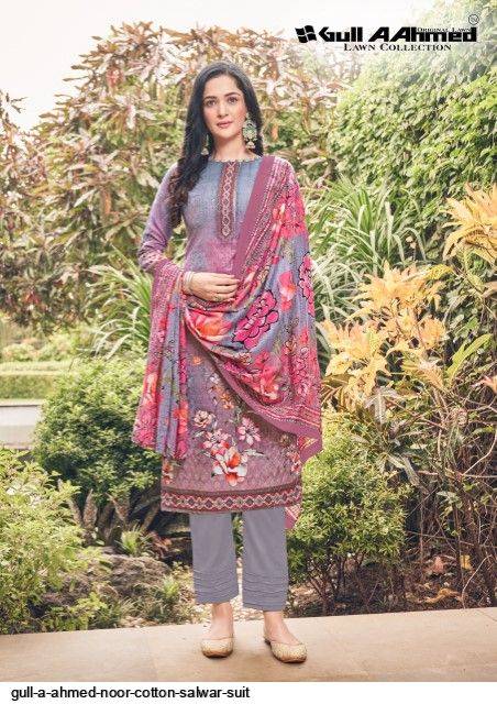 Noor By Gull Aahmed 1001 To 1008 Series Beautiful Festive Suits Colorful Stylish Fancy Casual Wear & Ethnic Wear Pure Cotton With Embroidered Dresses At Wholesale Price