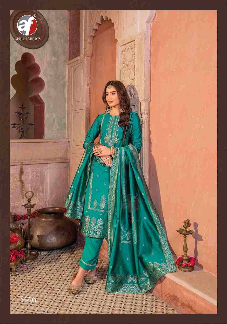 Silk Affair Vol-3 By Anju Fabrics 3441 To 3446 Series Beautiful Festive Suits Colorful Stylish Fancy Casual Wear & Ethnic Wear Jacquard Banarasi Silk Dresses At Wholesale Price