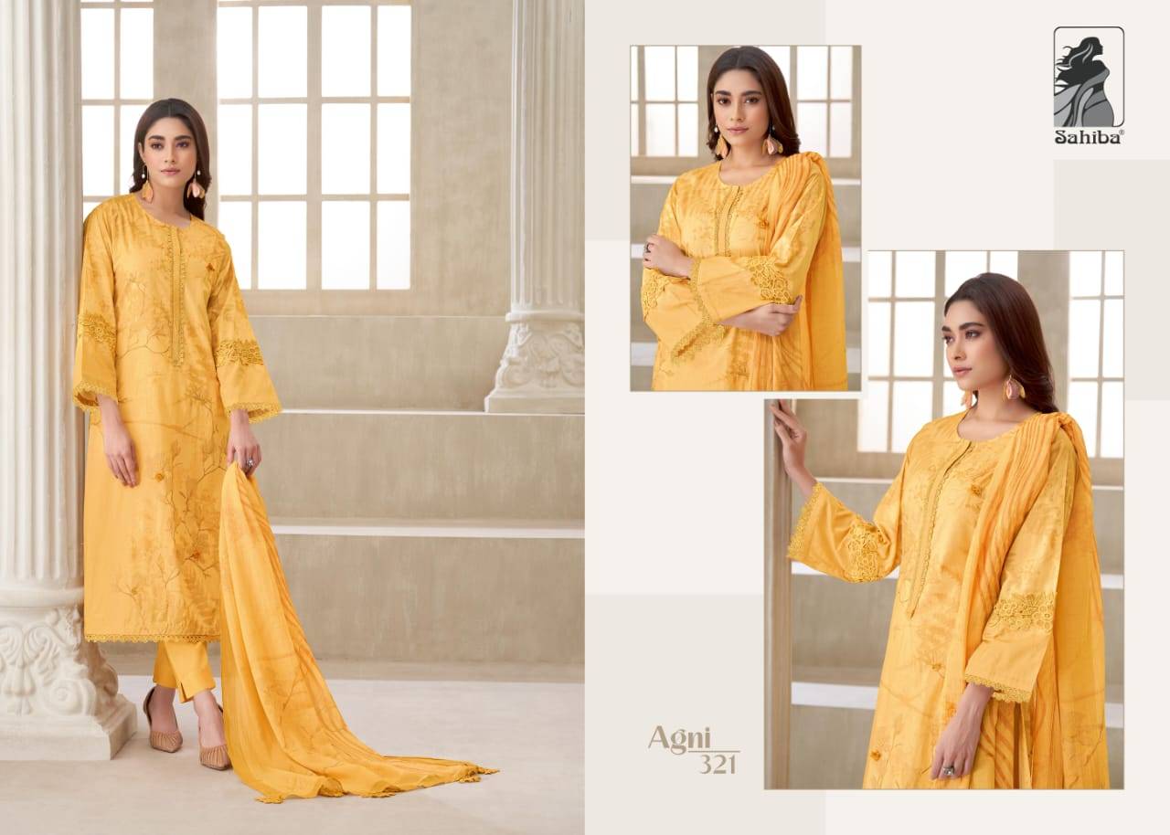 Agni By Sahiba Fabrics Beautiful Festive Suits Colorful Stylish Fancy Casual Wear & Ethnic Wear Lawn Cotton Print Dresses At Wholesale Price