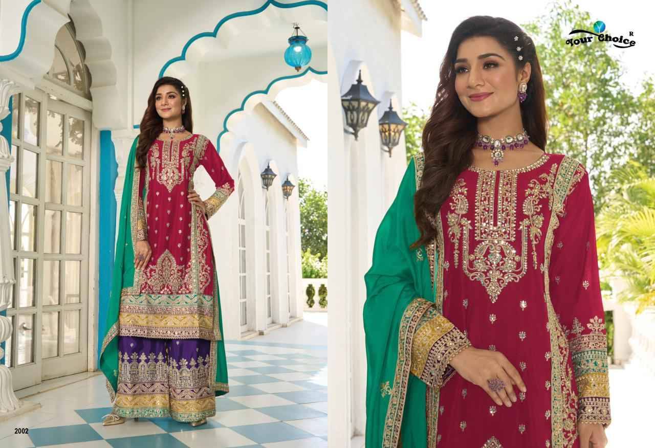 Apsara By Your Choice 2001 To 2003 Series Indian Traditional Wear Collection Beautiful Stylish Fancy Colorful Party Wear & Occasional Wear Pure Chinnon Dresses At Wholesale Price