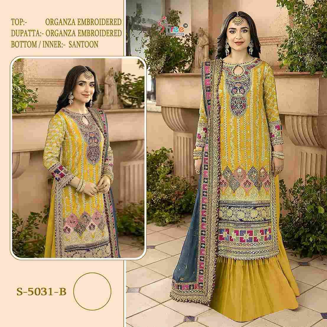 Shree Fabs Hit Design S-5031 Colours By Shree Fabs S-5031-A To S-5031-D Series Designer Pakistani Suits Beautiful Fancy Colorful Stylish Party Wear & Occasional Wear Organza Embroidered Dresses At Wholesale Price