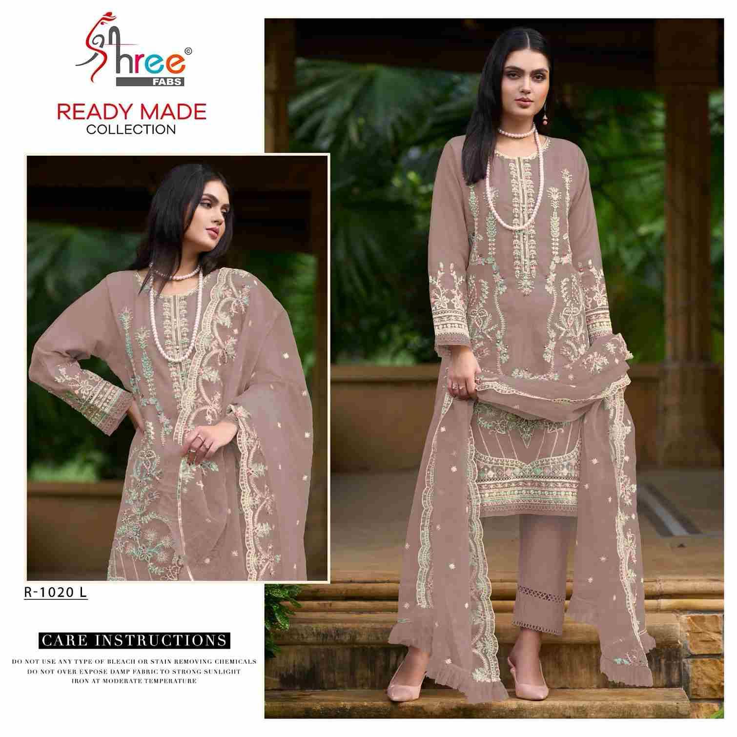 Shree Fabs Hit Design R-1020 Colours Vol-4 By Shree Fabs R-1020-L To R-1020-O Series Beautiful Stylish Pakistani Suits Fancy Colorful Casual Wear & Ethnic Wear & Ready To Wear Organza Embroidery Dresses At Wholesale Price