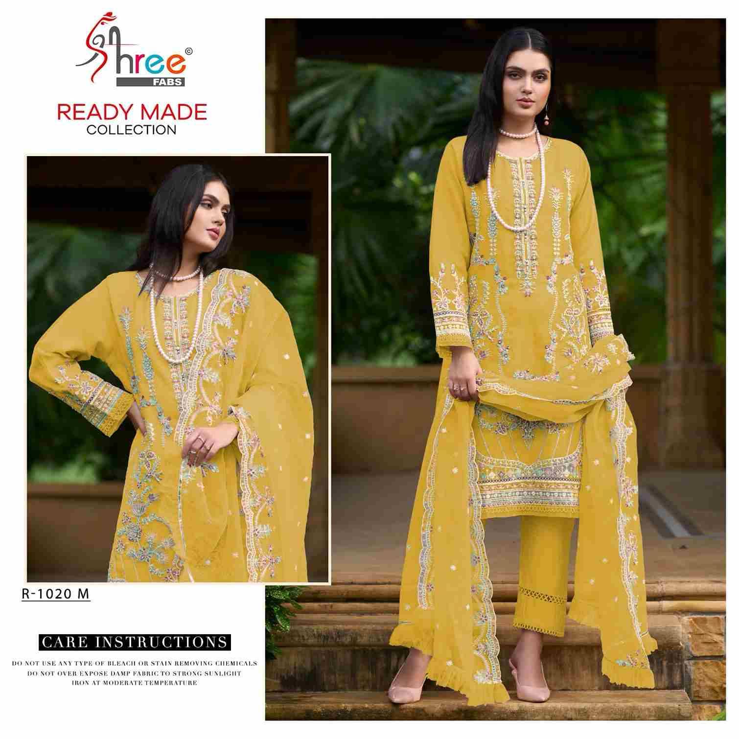Shree Fabs Hit Design R-1020 Colours Vol-4 By Shree Fabs R-1020-L To R-1020-O Series Beautiful Stylish Pakistani Suits Fancy Colorful Casual Wear & Ethnic Wear & Ready To Wear Organza Embroidery Dresses At Wholesale Price