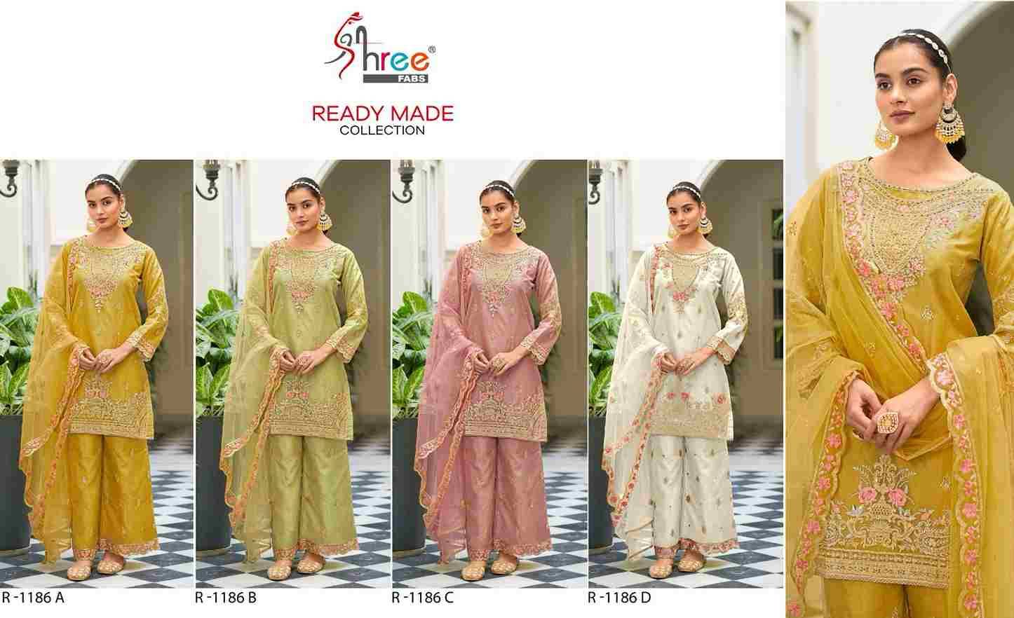 Shree Fabs Hit Design R-1186 Colours By Shree Fabs R-1186-A To R-1186-D Series Pakistani Suits Beautiful Fancy Colorful Stylish Party Wear & Occasional Wear Chiffon Embroidery Dresses At Wholesale Price