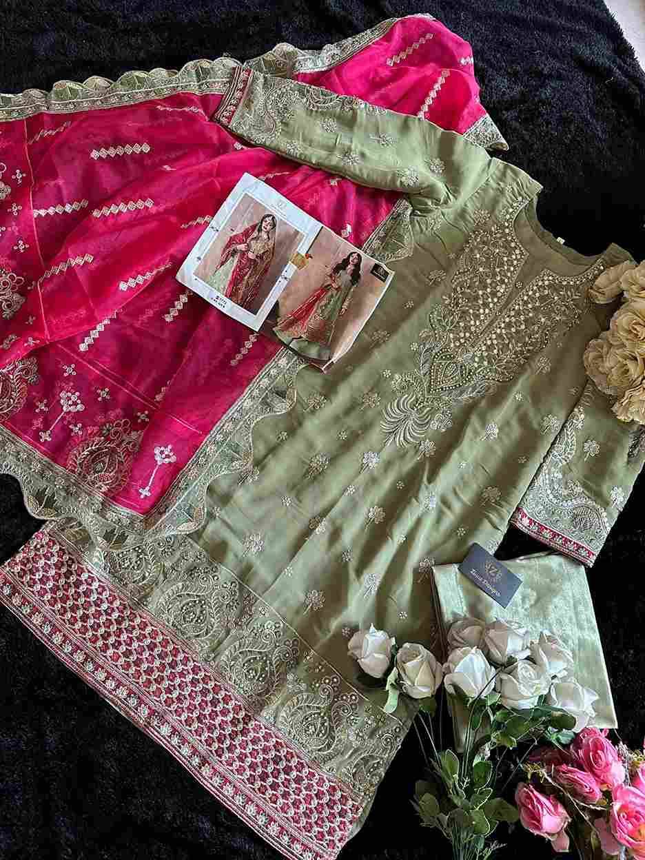 Ziaaz Designs Hit Design 428 Colours By Ziaaz Designs 428-A To 428-B Series Designer Pakistani Suits Collection Beautiful Stylish Fancy Colorful Party Wear & Occasional Wear Faux Georgette Embroidered Dresses At Wholesale Price