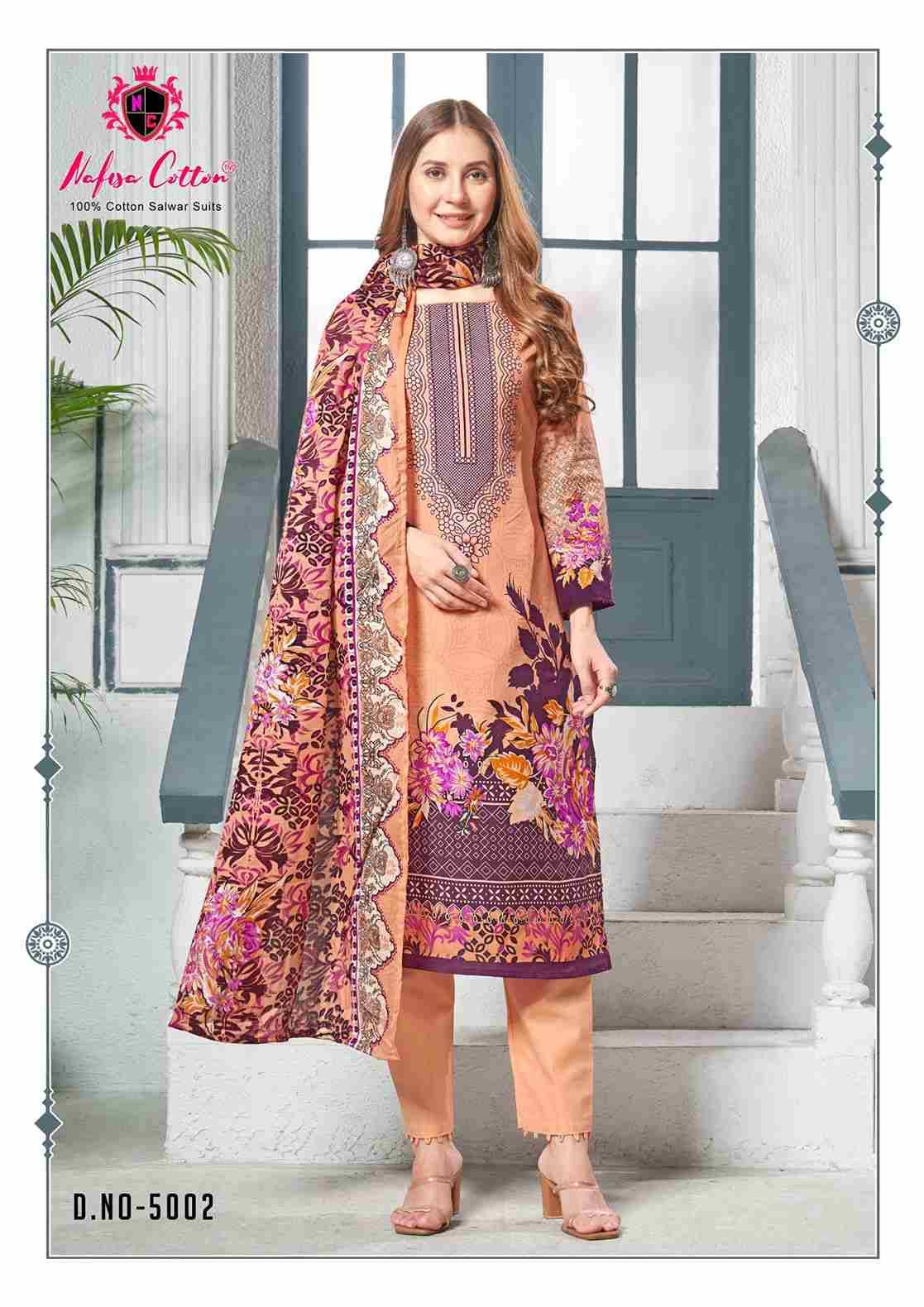 Safina Vol-5 By Nafisa Cotton 5001 To 5006 Series Beautiful Pakistani Suits Stylish Fancy Colorful Party Wear & Occasional Wear Pure Cotton Dresses At Wholesale Price