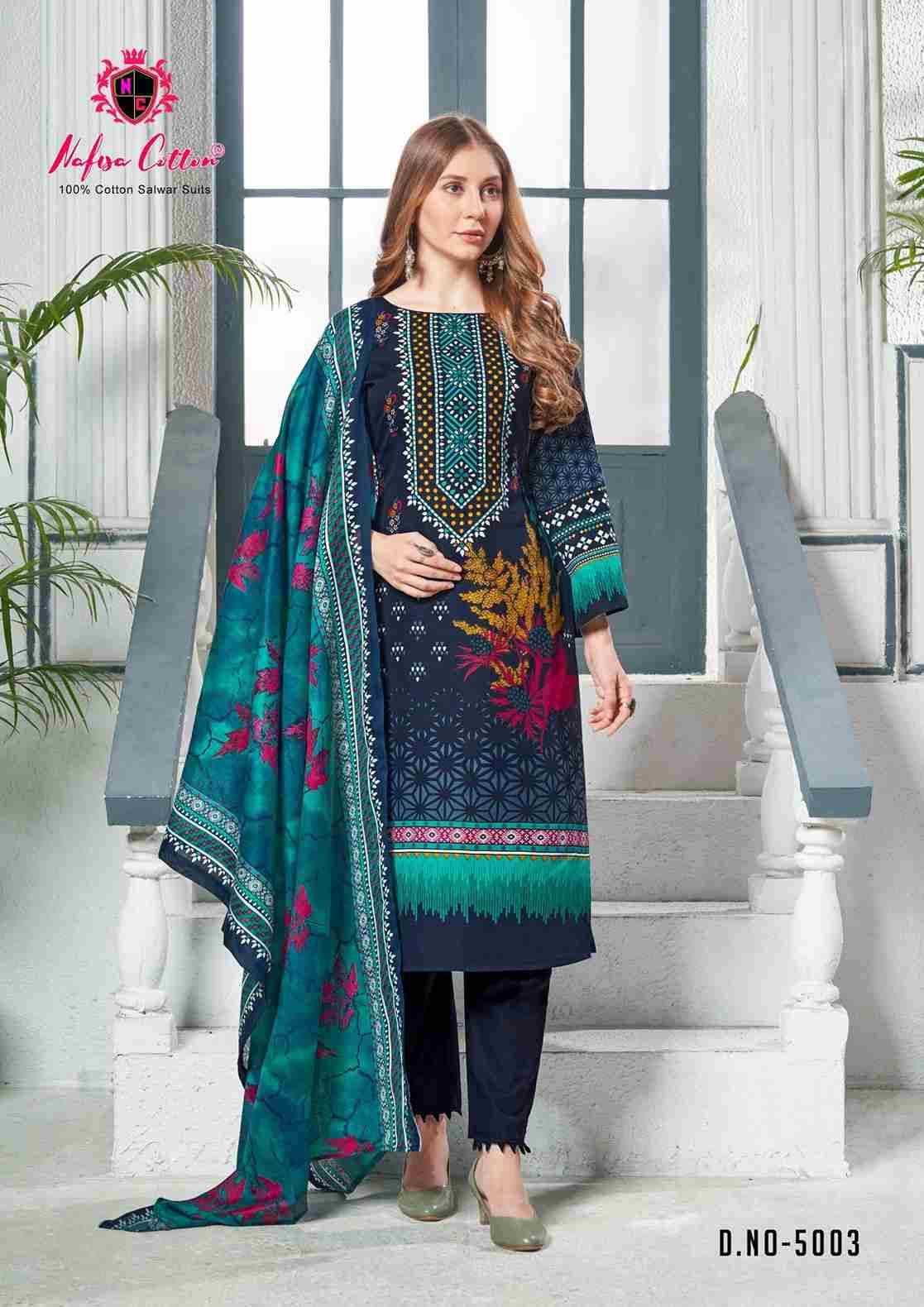 Safina Vol-5 By Nafisa Cotton 5001 To 5006 Series Beautiful Pakistani Suits Stylish Fancy Colorful Party Wear & Occasional Wear Pure Cotton Dresses At Wholesale Price