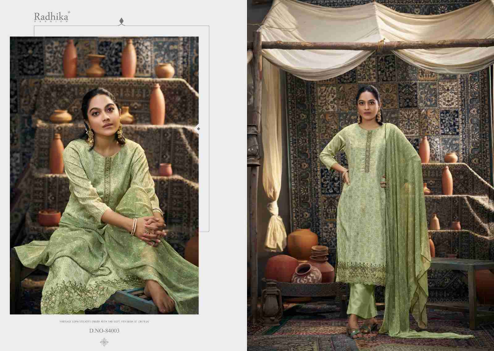 Naira Vol-3 By Radhika Fashion 84001 To 84006 Designer Festive Suits Collection Beautiful Stylish Fancy Colorful Party Wear & Occasional Wear Cotton Print With Work Dresses At Wholesale Price