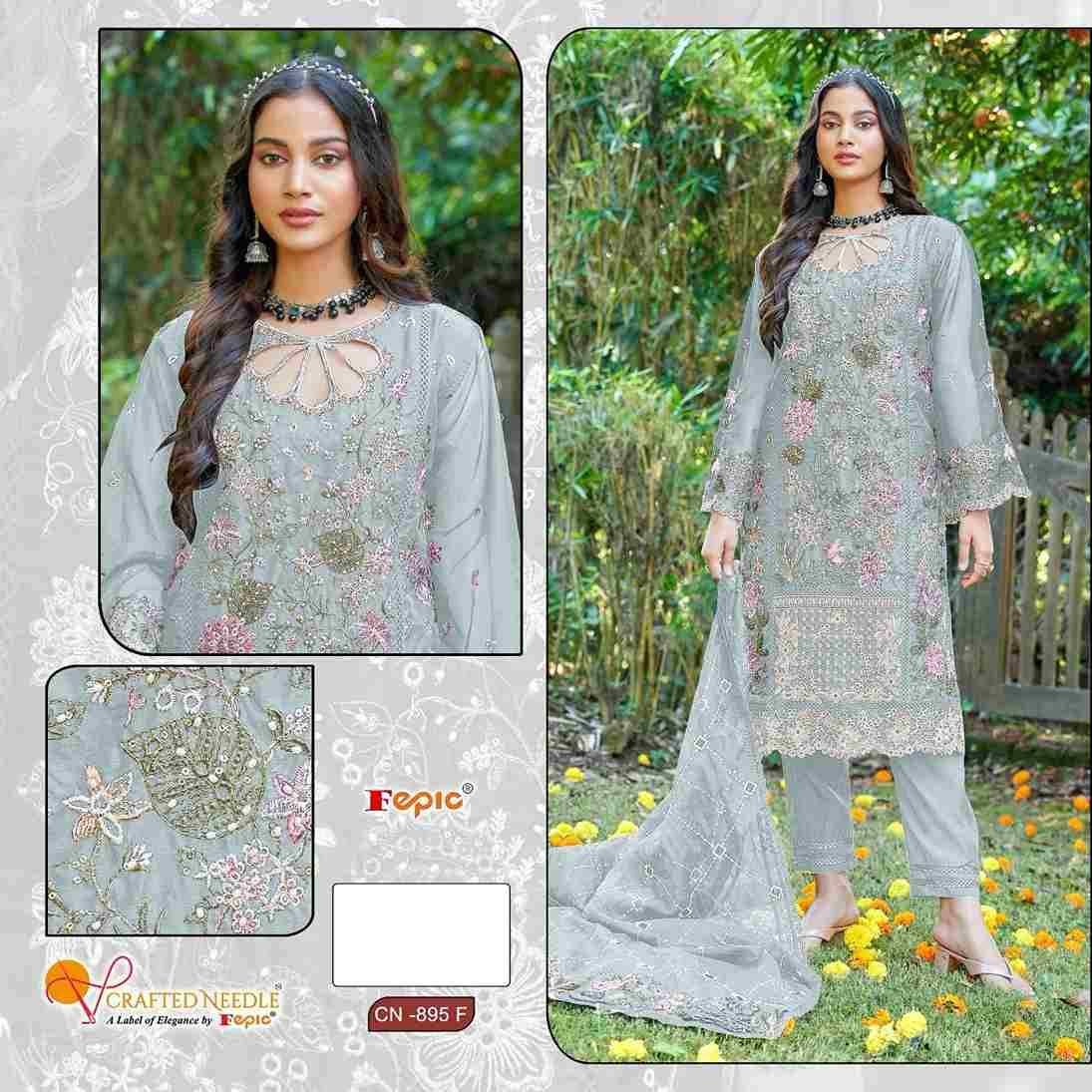 Fepic 895 Colours By Fepic 895-A To 895-D Series Beautiful Pakistani Suits Colorful Stylish Fancy Casual Wear & Ethnic Wear Organza Embroidered Dresses At Wholesale Price