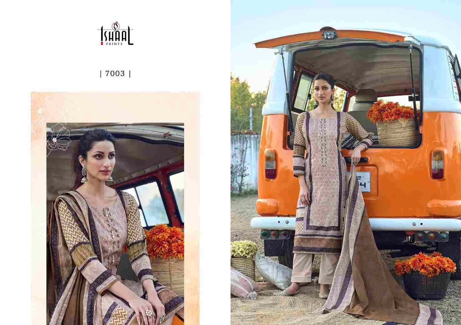 Embroidered Vol-7 By Ishaal Prints 7001 To 7010 Series Beautiful Suits Colorful Stylish Fancy Casual Wear & Ethnic Wear Pure Lawn Printed Dresses At Wholesale Price