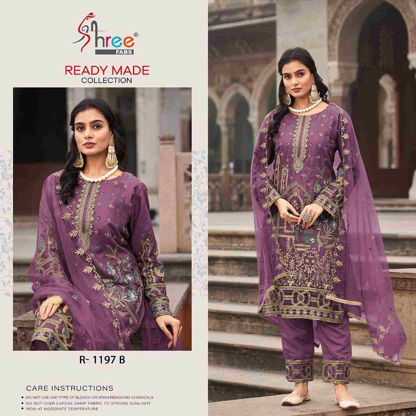 Shree Fabs Hit Design R-1197 Colours By Shree Fabs R-1197-A To R-1197-D Series Beautiful Pakistani Suits Stylish Fancy Colorful Party Wear & Occasional Wear Organza Embroidered Dresses At Wholesale Price