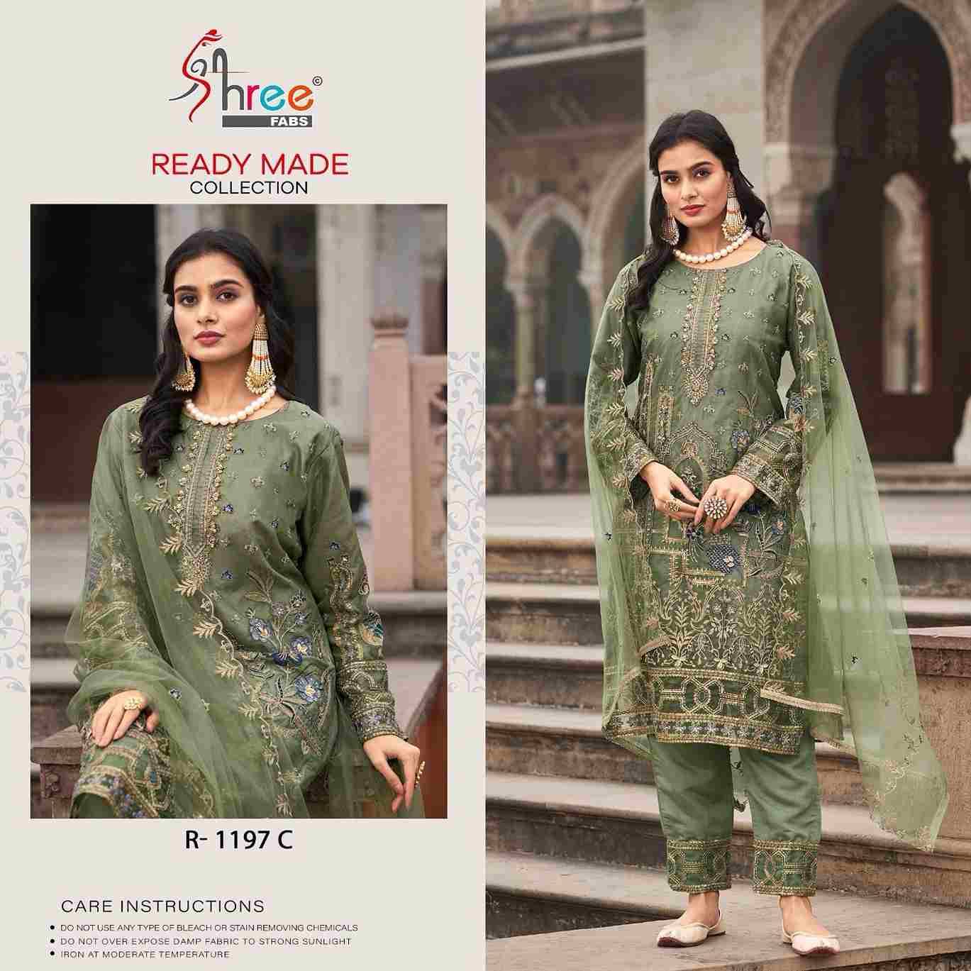 Shree Fabs Hit Design R-1197 Colours By Shree Fabs R-1197-A To R-1197-D Series Beautiful Pakistani Suits Stylish Fancy Colorful Party Wear & Occasional Wear Organza Embroidered Dresses At Wholesale Price