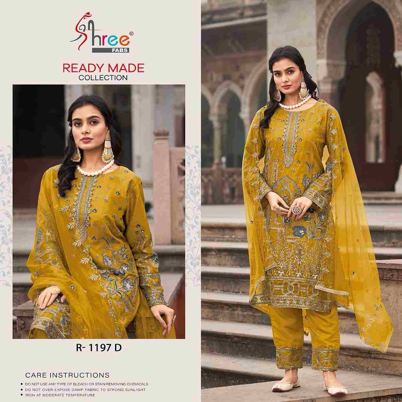 Shree Fabs Hit Design R-1197 Colours By Shree Fabs R-1197-A To R-1197-D Series Beautiful Pakistani Suits Stylish Fancy Colorful Party Wear & Occasional Wear Organza Embroidered Dresses At Wholesale Price