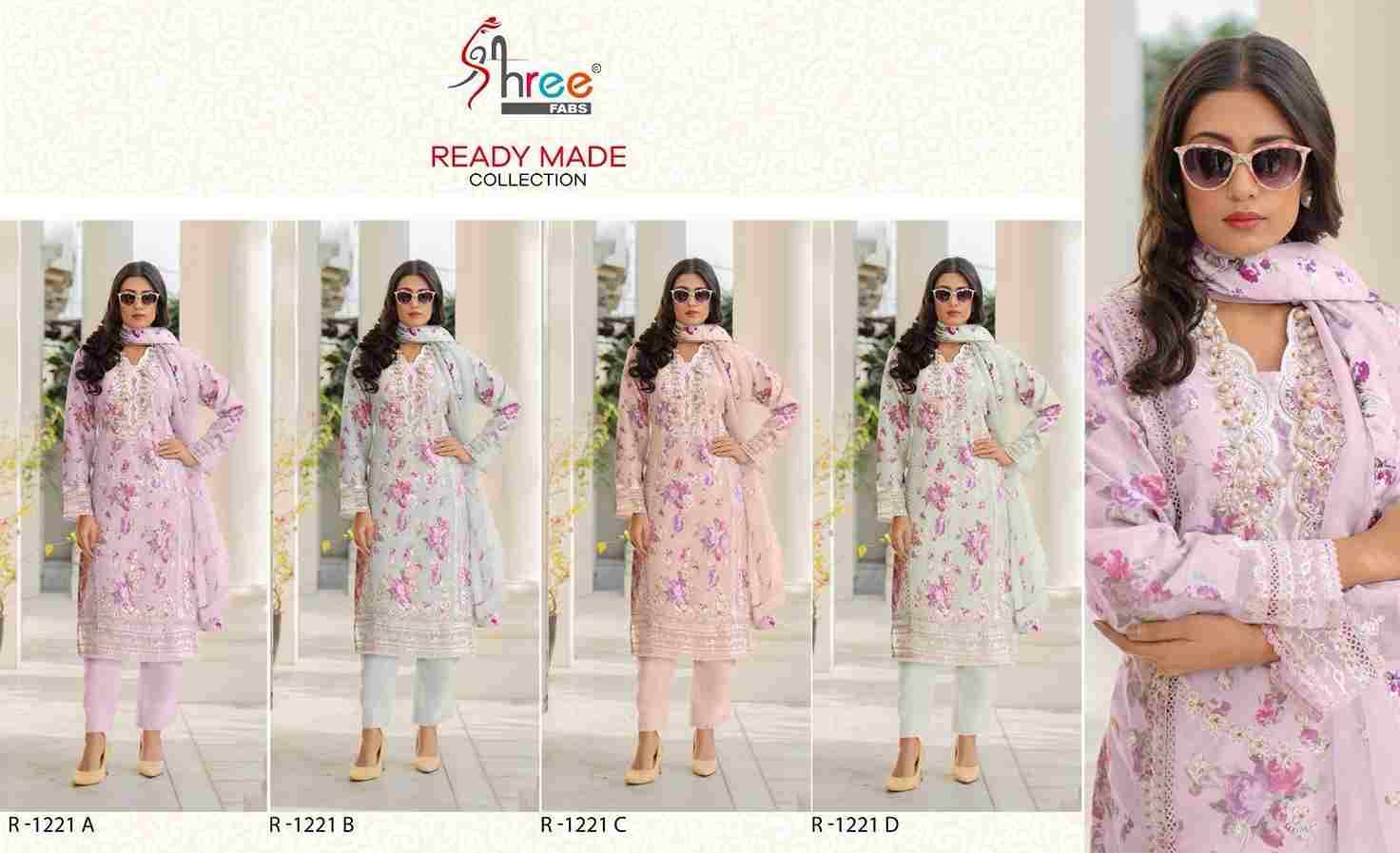 Shree Fabs Hit Design R-1221 Colours By Shree Fabs R-1221-A To R-1221-D Series Pakistani Suits Beautiful Fancy Colorful Stylish Party Wear & Occasional Wear Organza Embroidery Dresses At Wholesale Price