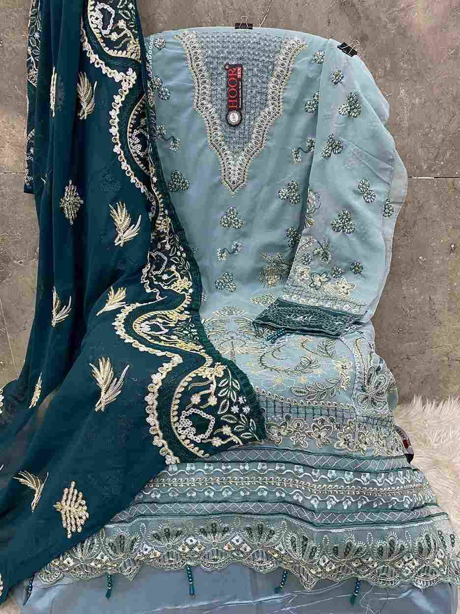 Hoor Tex Hit Design H-224 Colours By Hoor Tex H-224-A To H-224-C Series Designer Festive Pakistani Suits Collection Beautiful Stylish Fancy Colorful Party Wear & Occasional Wear Heavy Georgette Embroidered Dresses At Wholesale Price