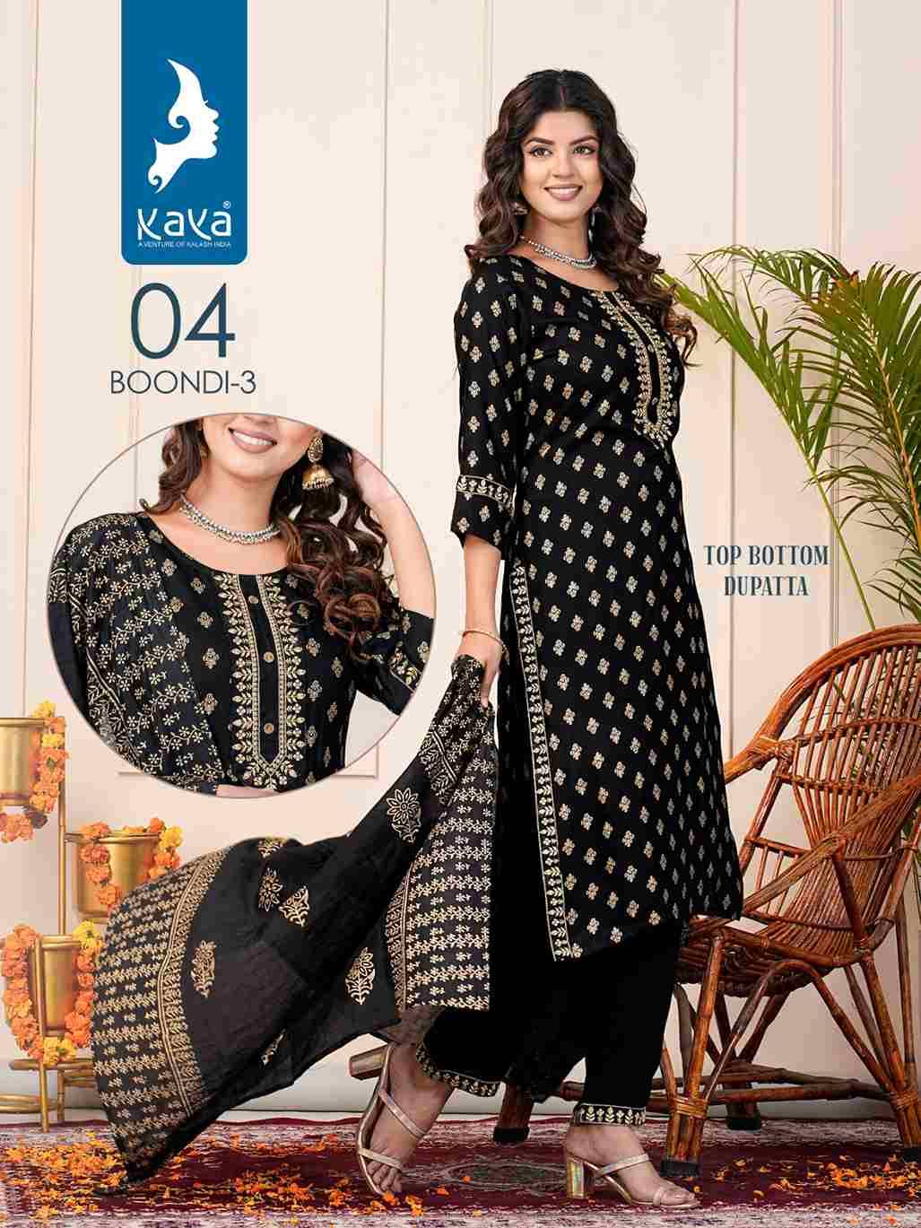 Boondi Vol-3 By Kaya 01 To 08 Series Festive Suits Collection Beautiful Stylish Fancy Colorful Party Wear & Occasional Wear Rayon Print Dresses At Wholesale Price