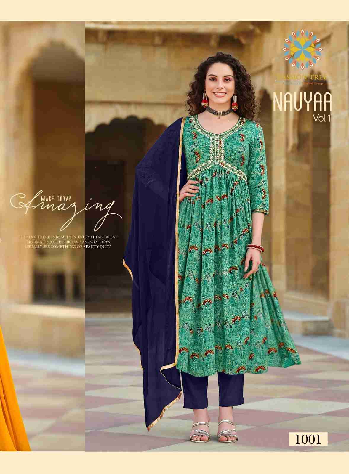 Navyaa Vol-1 By Passion Tree 1001 To 1008 Series Beautiful Stylish Fancy Colorful Casual Wear & Ethnic Wear Rayon Print Kurtis At Wholesale Price