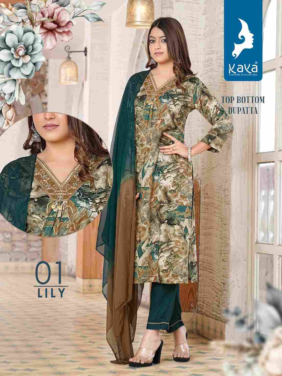 Lily By Kaya 01 To 08 Series Beautiful Festive Suits Colorful Stylish Fancy Casual Wear & Ethnic Wear Rayon Print Dresses At Wholesale Price