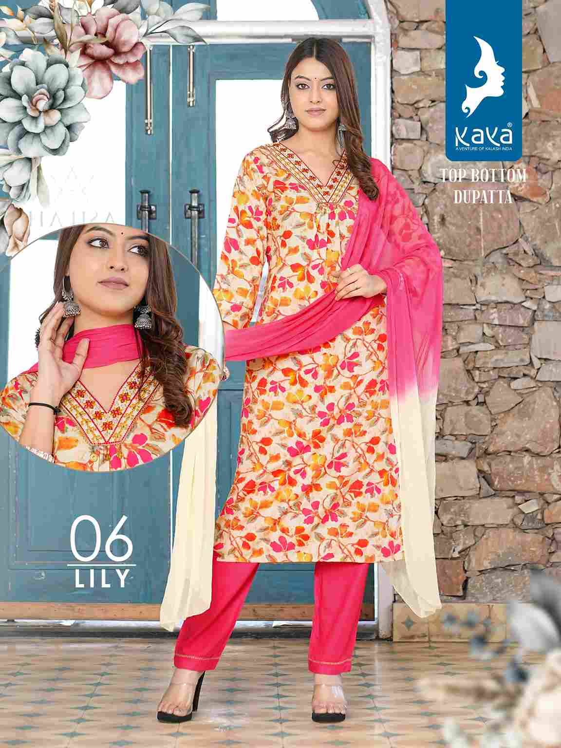Lily By Kaya 01 To 08 Series Beautiful Festive Suits Colorful Stylish Fancy Casual Wear & Ethnic Wear Rayon Print Dresses At Wholesale Price